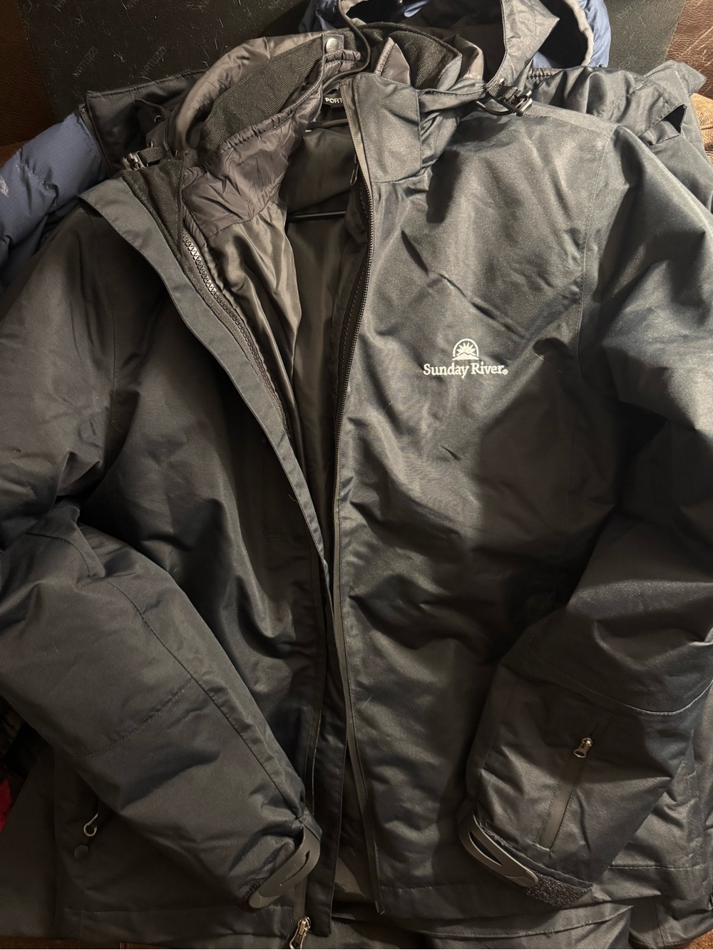 Port Authority Black Ski Jacket with Hood